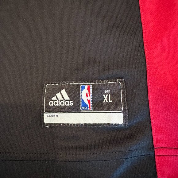 Lebron James Miami Heat NBA Jersey Youth Size XL Adidas Black/Red #6 - Picture 3 of 4